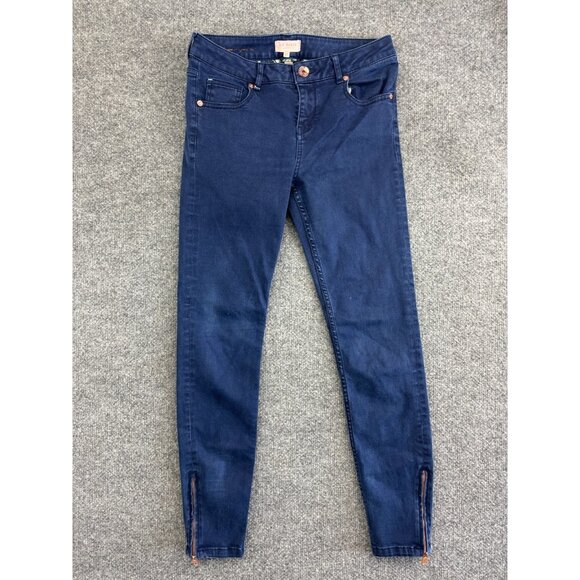 Ted Baker Denim - Ted Baker Dariaas Super Skinny Jeans Women's 27 Rinse Wash Jeans Navy Zip Ankle